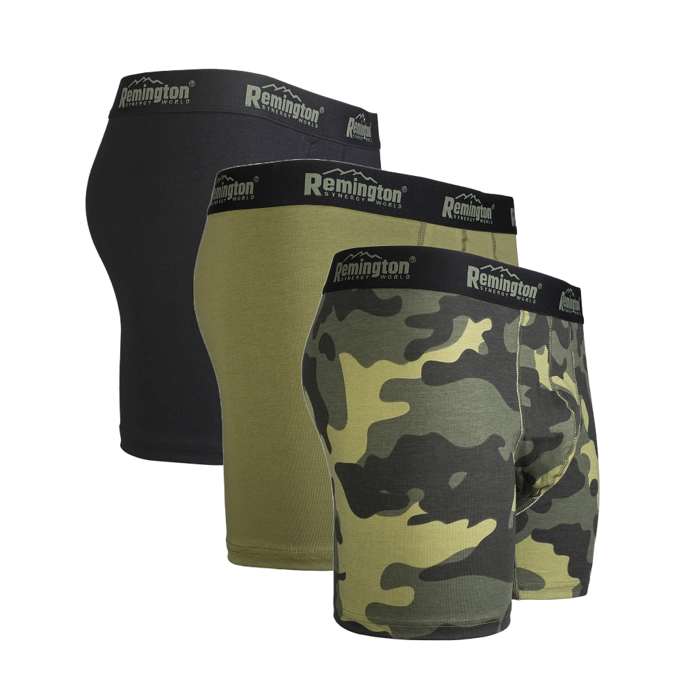 Мужские трусы боксеры Remington, набор 3 шт, микс зеленый 307 р. M. Фото №1