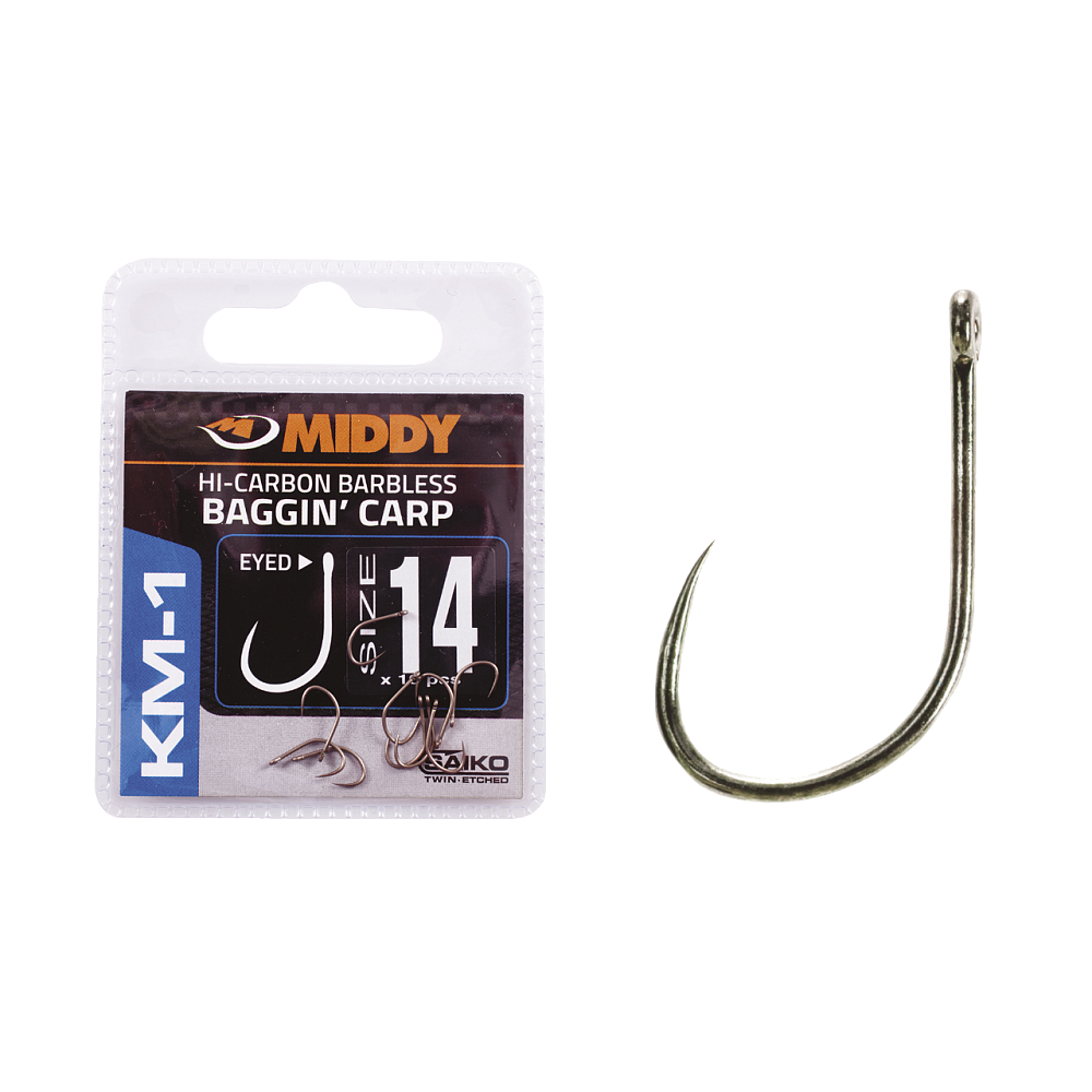 MIDDY KM1 Eyed Hooks № 110 s Крючки (10шт). Фото №1