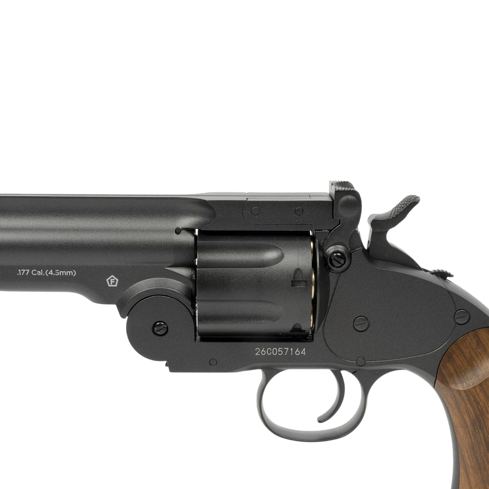 Револьвер пневматический Borner Schofield black калибр 4.5 мм, 3Дж. Фото №7 Револьвер пневматический Borner Schofield black калибр 4.5 мм, 3Дж. Фото №7