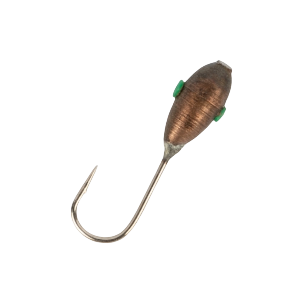 Мормышка вольфрамовая Овсинка d2,5 вес 0,33гр, цвет (черное золото), упак. 10шт. Фото №2