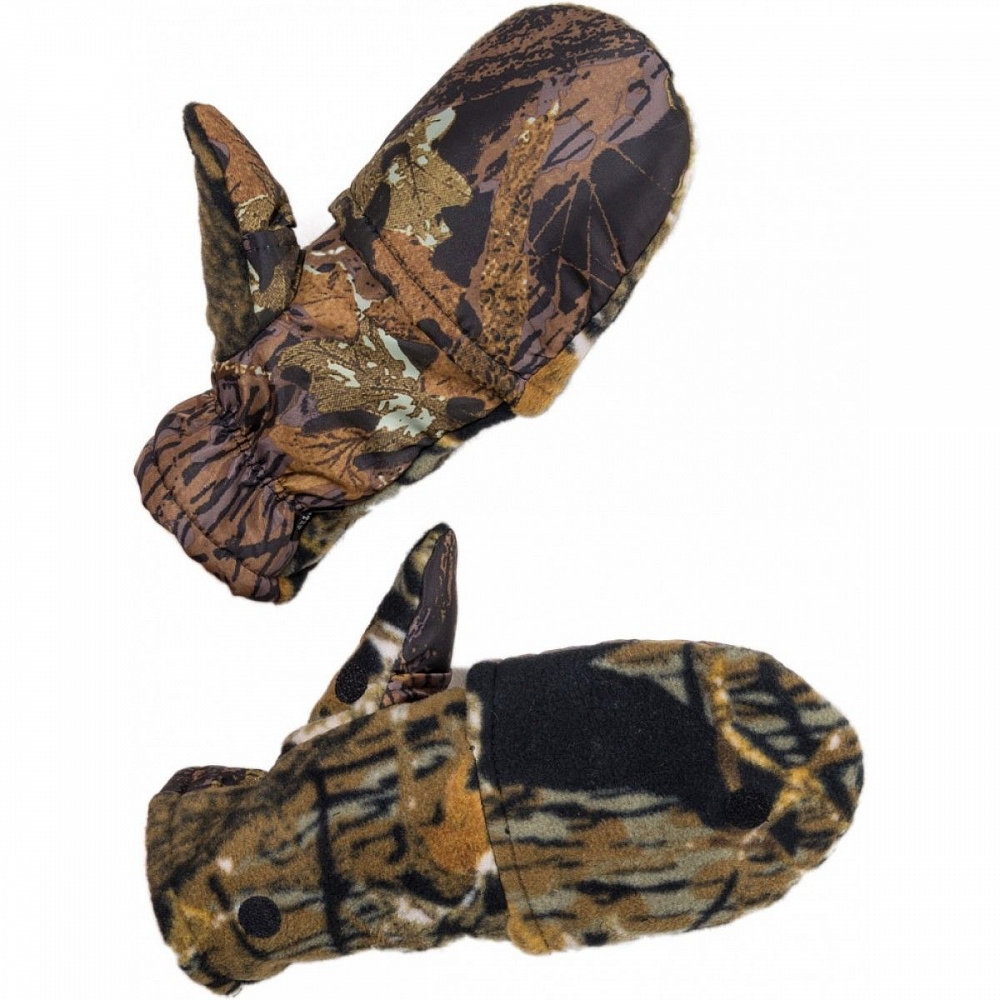 Перчатки Хольстер Охотника / флис / темный лес р. 28. Фото №1