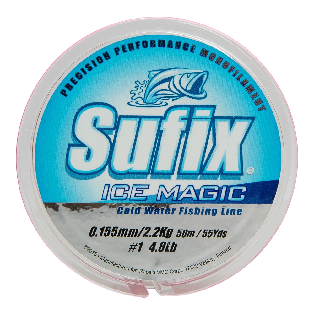 Леска зимняя SUFIX Ice Magic 50 м бело/розовая 0.155 мм 2.2 кг. Фото №2
