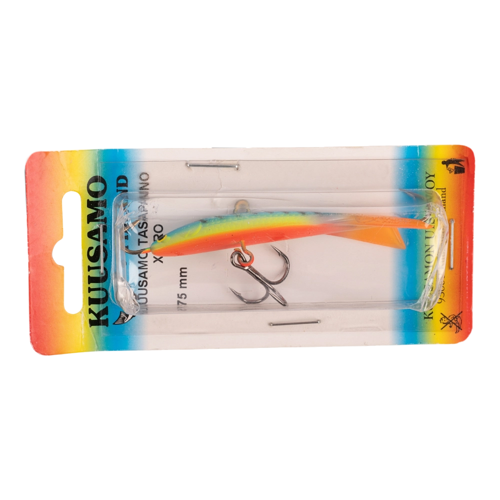 Балансир Kuusamo Tasapaino X-Pro 75мм, 13гр, цвет (RB/BLU/FR) с тройником. Фото №2