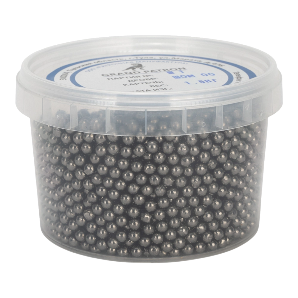 Дробь охотничья №00 ШОМ (банка 1,5кг) ПМ. Фото №2