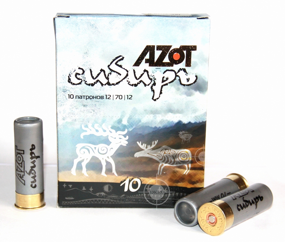 Патрон АЗОТ 12/70 охотничий Сибирь Картечь №6,2 32 гр. (в пачке 10шт) (в коробке 250шт). Фото №2