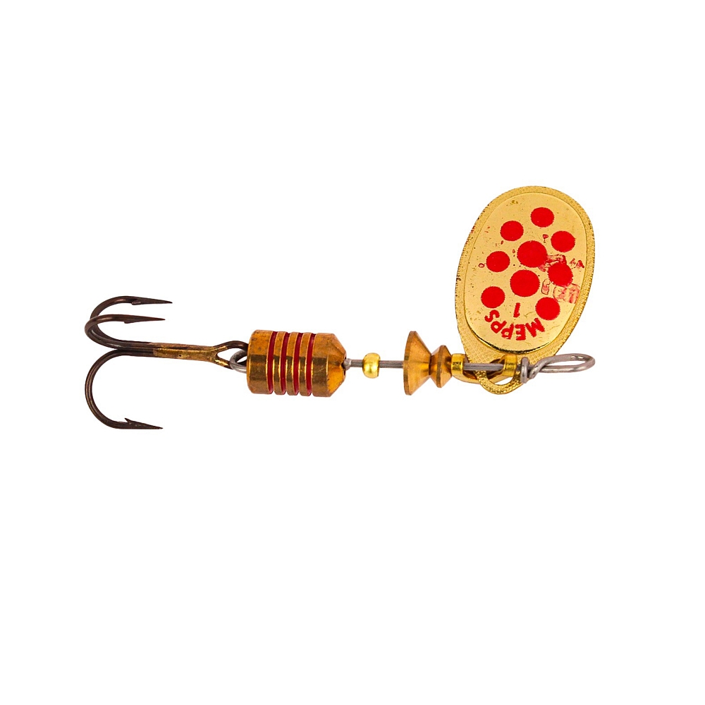 Блесна Mepps Aglia PTS 1 gold/red dots 3,5г. Фото №2
