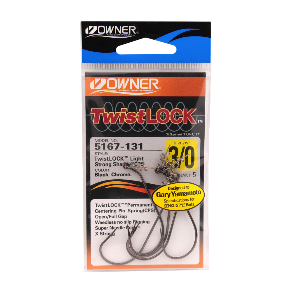 Крючок офсетный OWNER 5167-3/0 с креплением для приманки. Фото №1