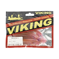 Резина съедобная виброхвост VIKING серия Пиявка 75 мм, слива (8 шт.)