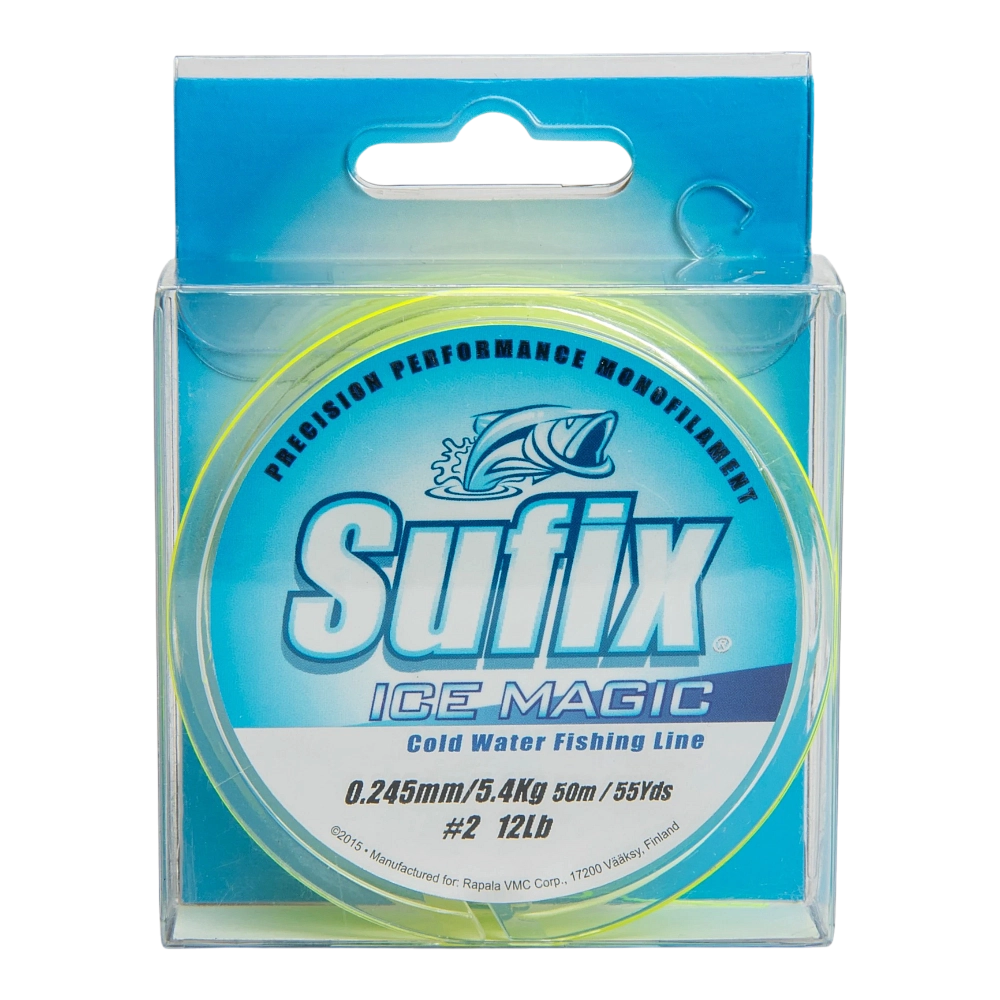 Леска зимняя SUFIX Ice Magic 50 м желтая 0,245 мм 5,4 кг. Фото №1