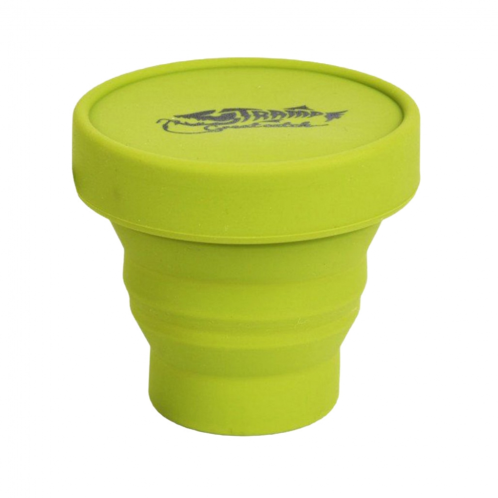 Стакан Tramp силиконовый складной с крышкой (оливковый,180мл). Фото №1 Стакан Tramp силиконовый складной с крышкой (оливковый,180мл). Фото №1