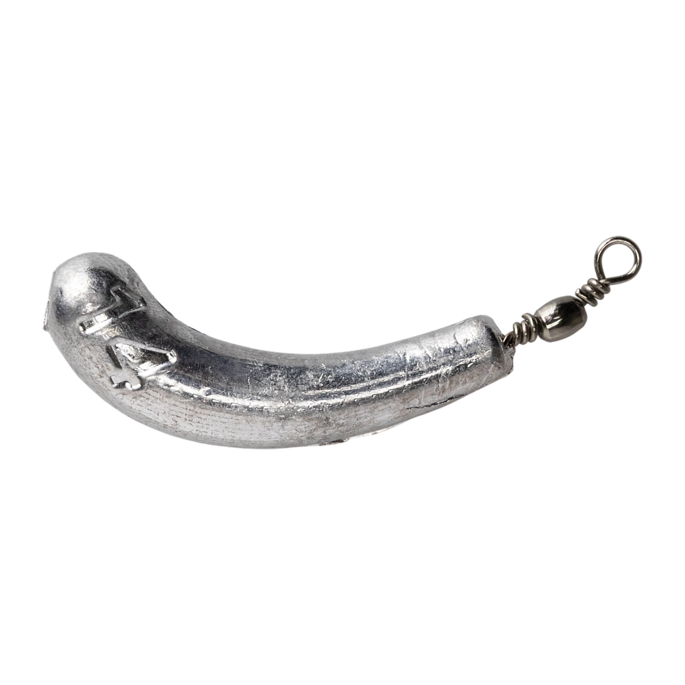 Грузило Банан с вертлюгом для отводного поводка 14гр TritOn (уп. 5шт). Фото №1