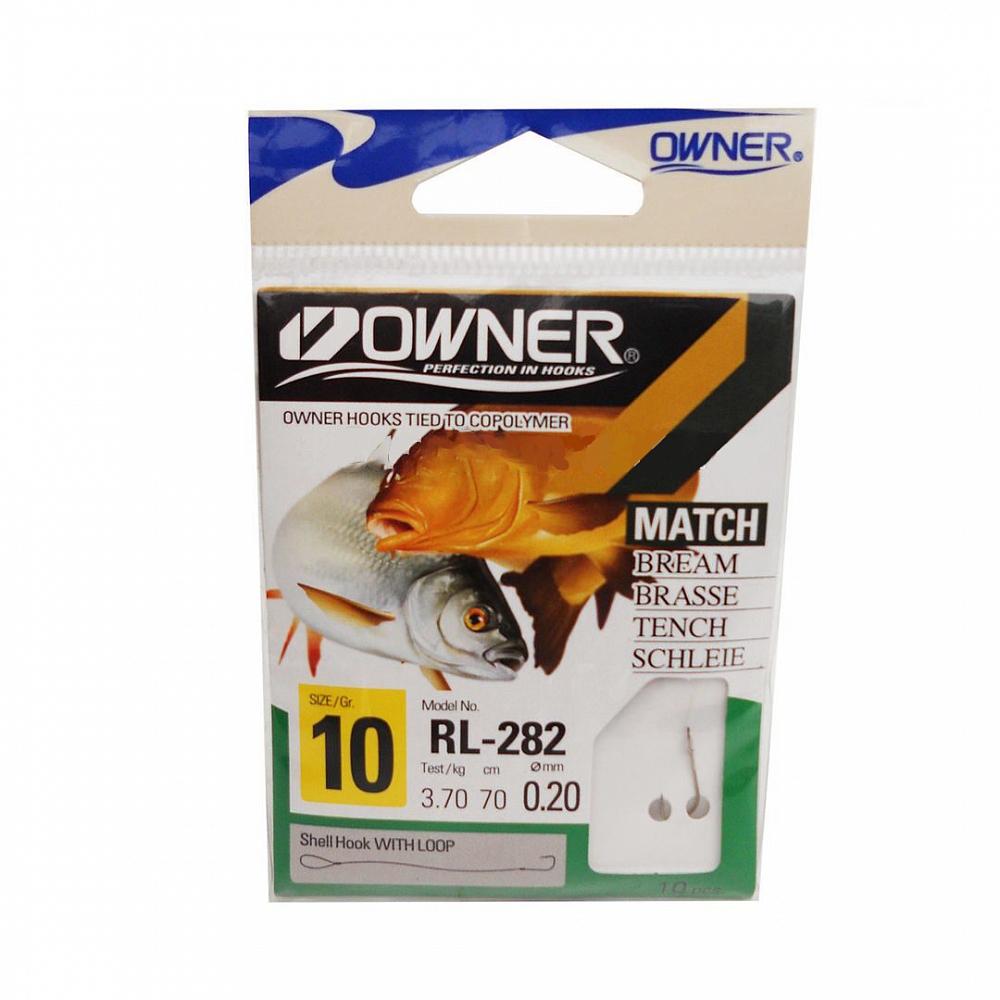 Крючок с поводком  Owner RL-560 №12 (10шт). Фото №1