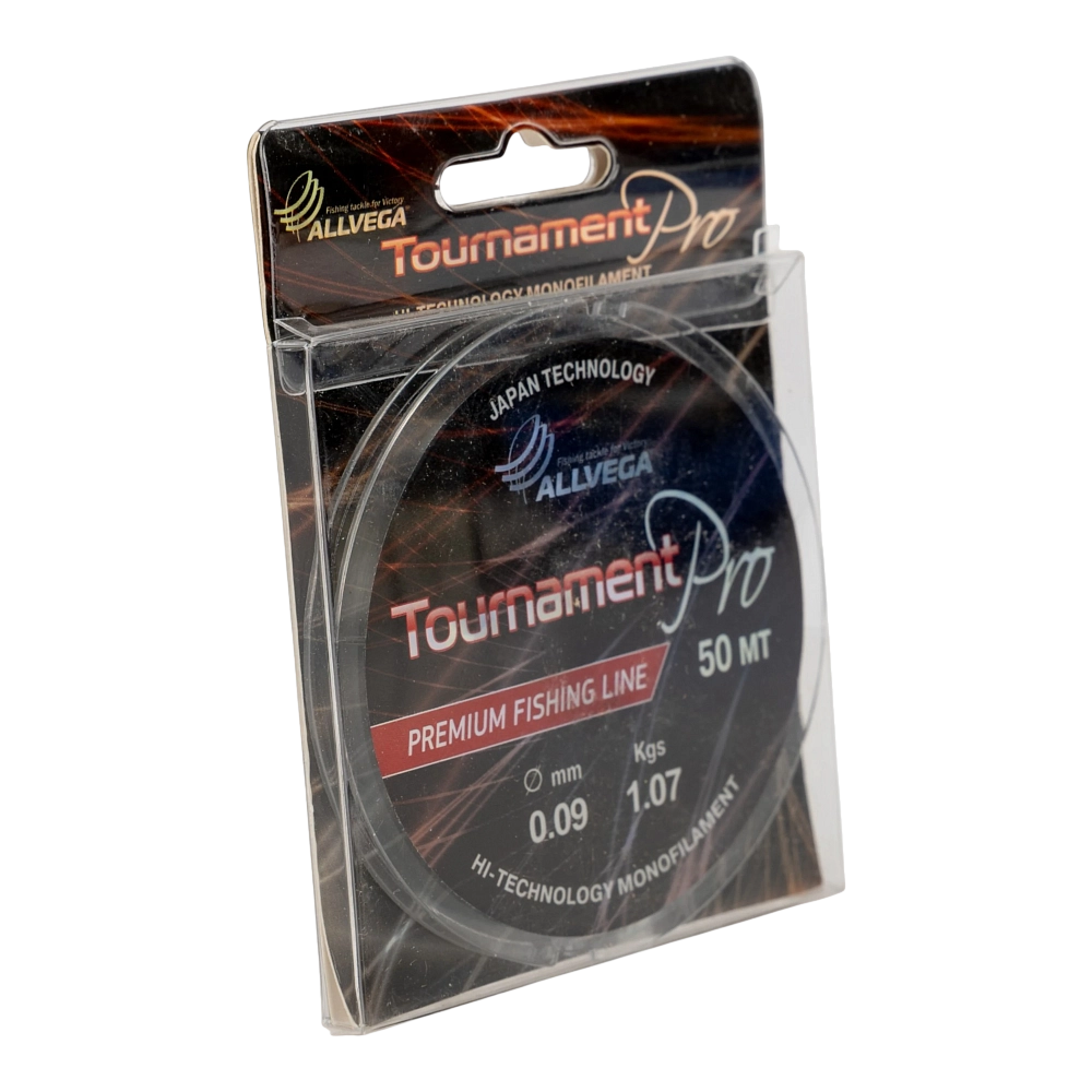 Леска ALLVEGA "Tournament pro" 0.09мм (50м) (1,07кг)  (прозрачная) (TPRO5009). Фото №2