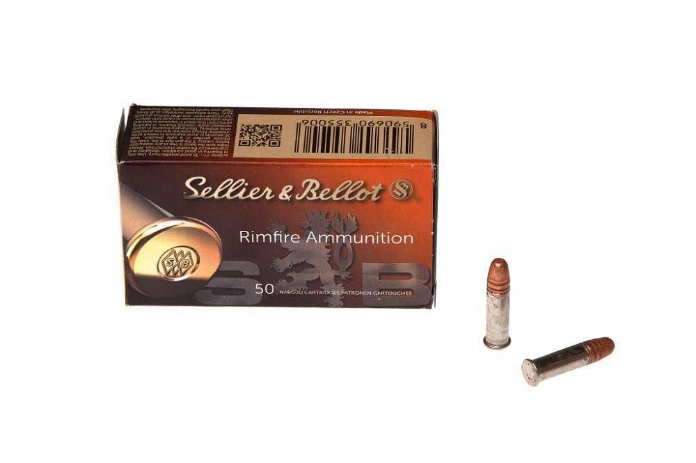 Патрон нарезной SELLER&BELLOT калибр 22 LR SB STANDART 2,56 гр. (в пачке 50 шт.). Фото №1