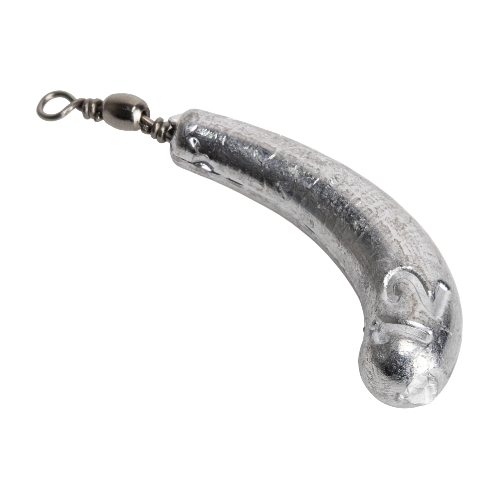 Грузило Банан с вертлюгом для отводного поводка 12гр TritOn (уп. 5шт). Фото №2