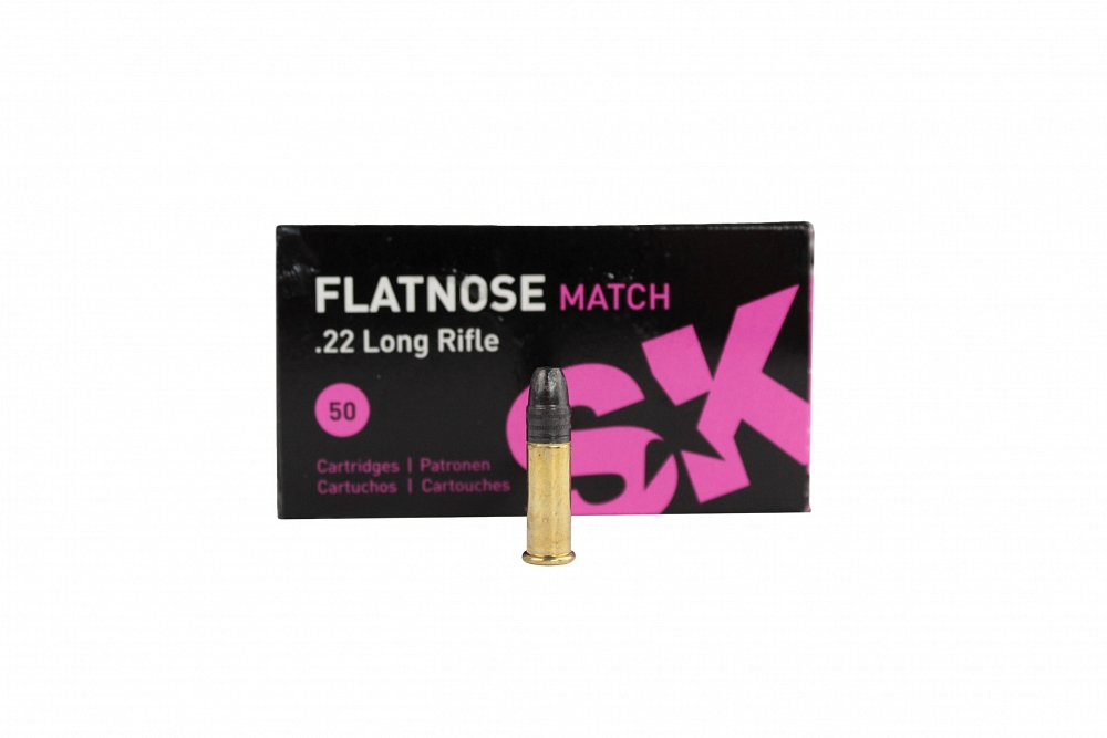 Патрон нарезной LAPUA калибр 22 LR FLATNOSE MATCH SK 2,59 гр. 40 grn. (в пачке 50 шт.). Фото №1