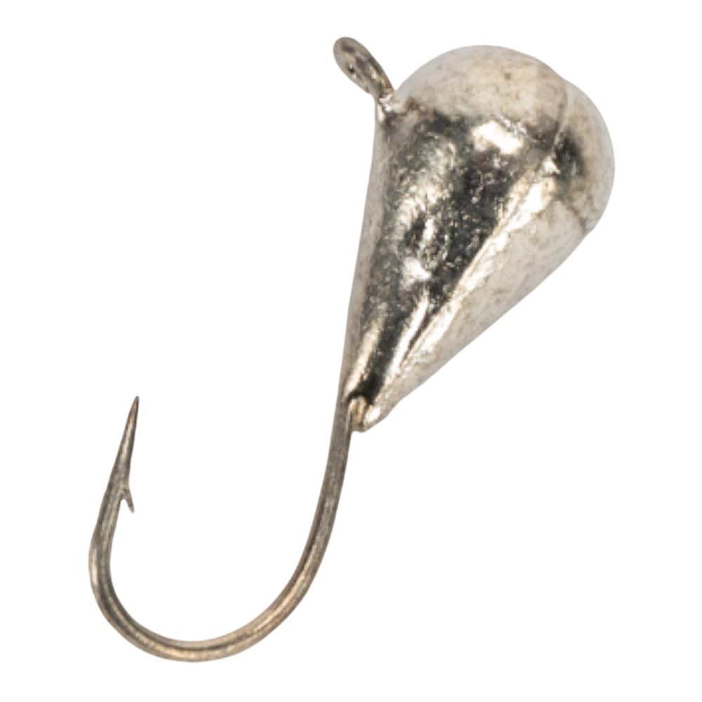 Мормышка Eco Deluxe Капля с ушком 6мм, #001 гальв. (5 шт). Фото №1