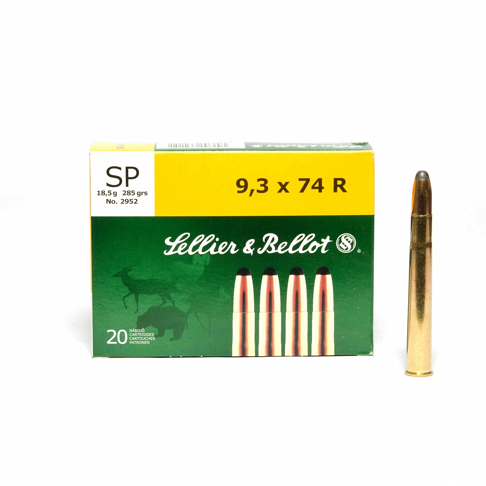 Патрон нарезной SELLER&BELLOT калибр 9.3x74 R SP 18,5 гр. (в пачке 20 шт.). Фото №2