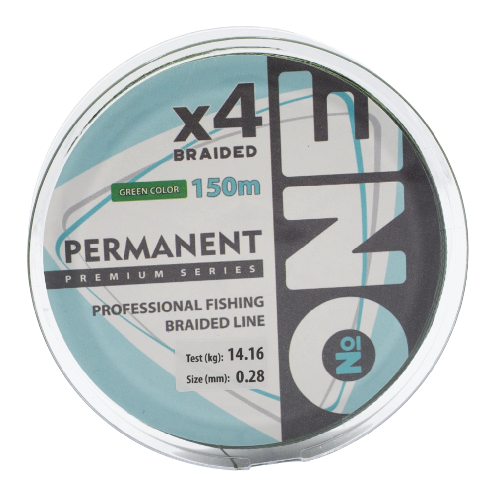 Плетеная леска №ONE PERMANENT Х4-150 (green) d0.28. Фото №2 Плетеная леска №ONE PERMANENT Х4-150 (green) d0.28. Фото №2