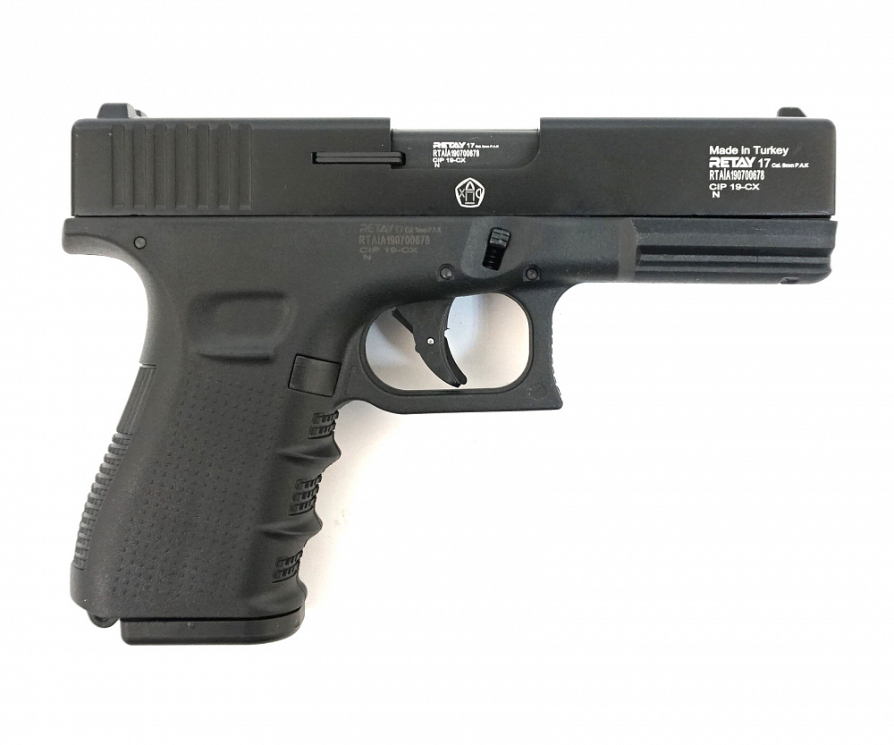 Пистолет охолощенный RETAY 17, (Glock 17), черный, калибр 9mm. P.A.K. Фото №3