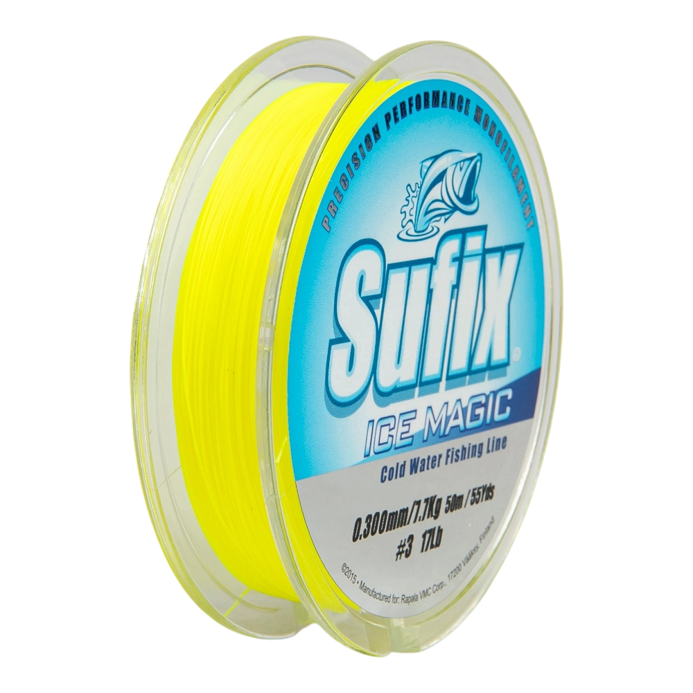 Леска зимняя SUFIX Ice Magic 50 м желтая 0,300 мм 7,7 кг. Фото №3