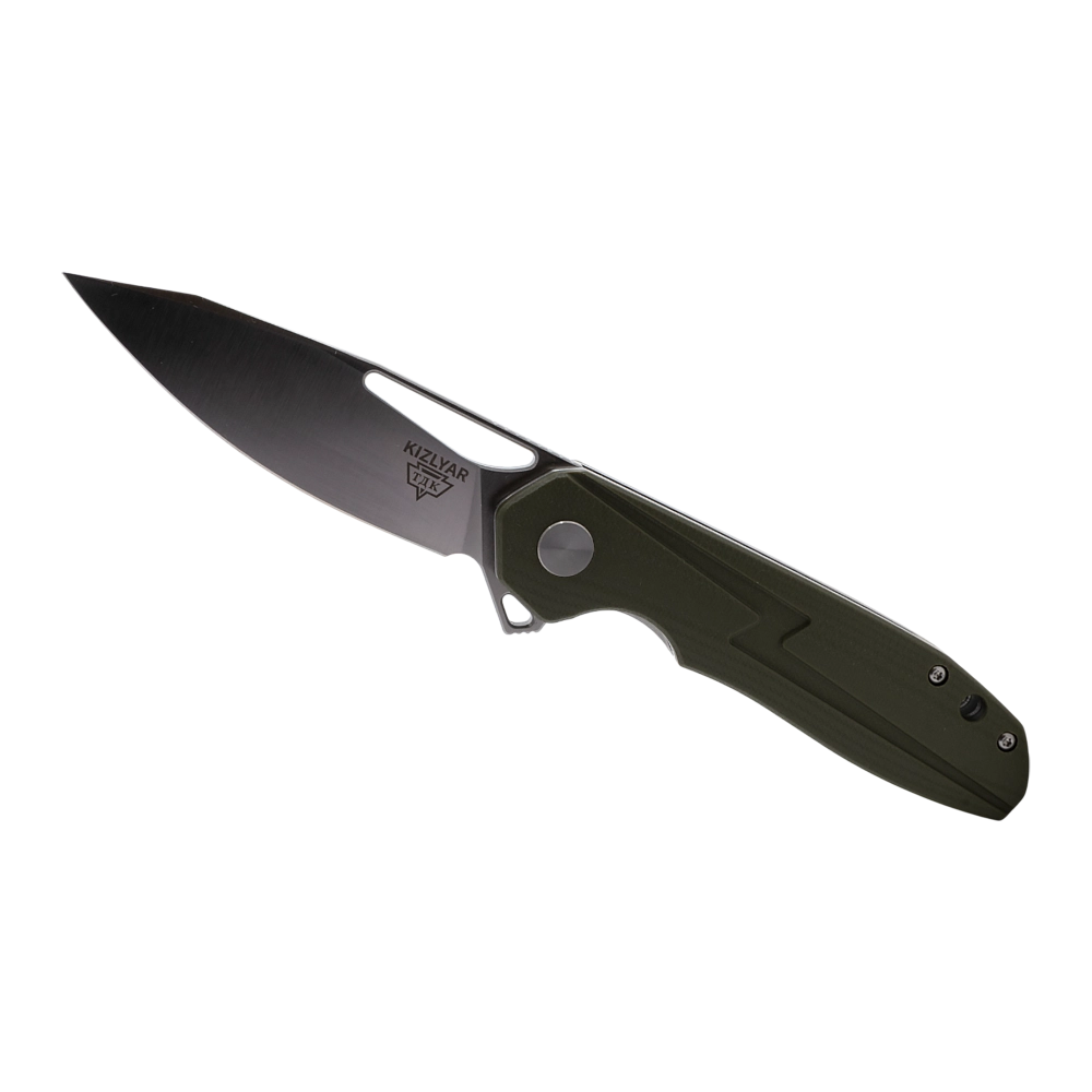 Нож складной Кизляр ZOV, клинок D2, рукоять G10, зеленый . Фото №1 Нож складной Кизляр ZOV, клинок D2, рукоять G10, зеленый . Фото №1