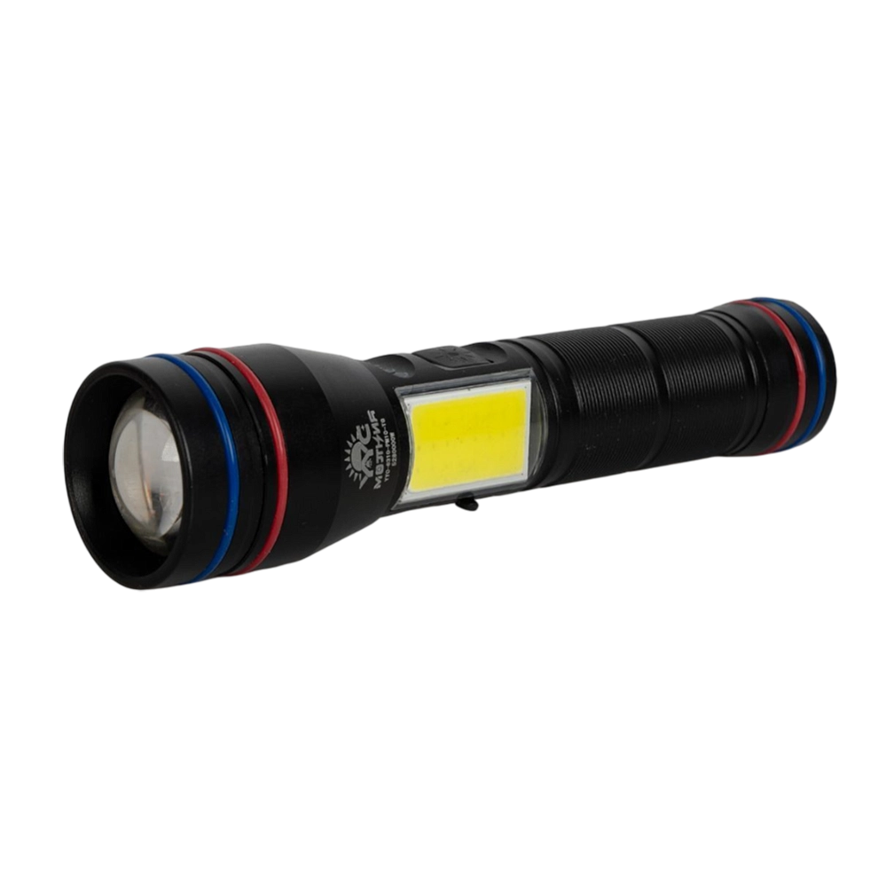 Фонарь ручной (аккумулятор 26650,+COB диод, цифровой индикатор заряда, разъем Type-C, power bank, магнит). Фото №3