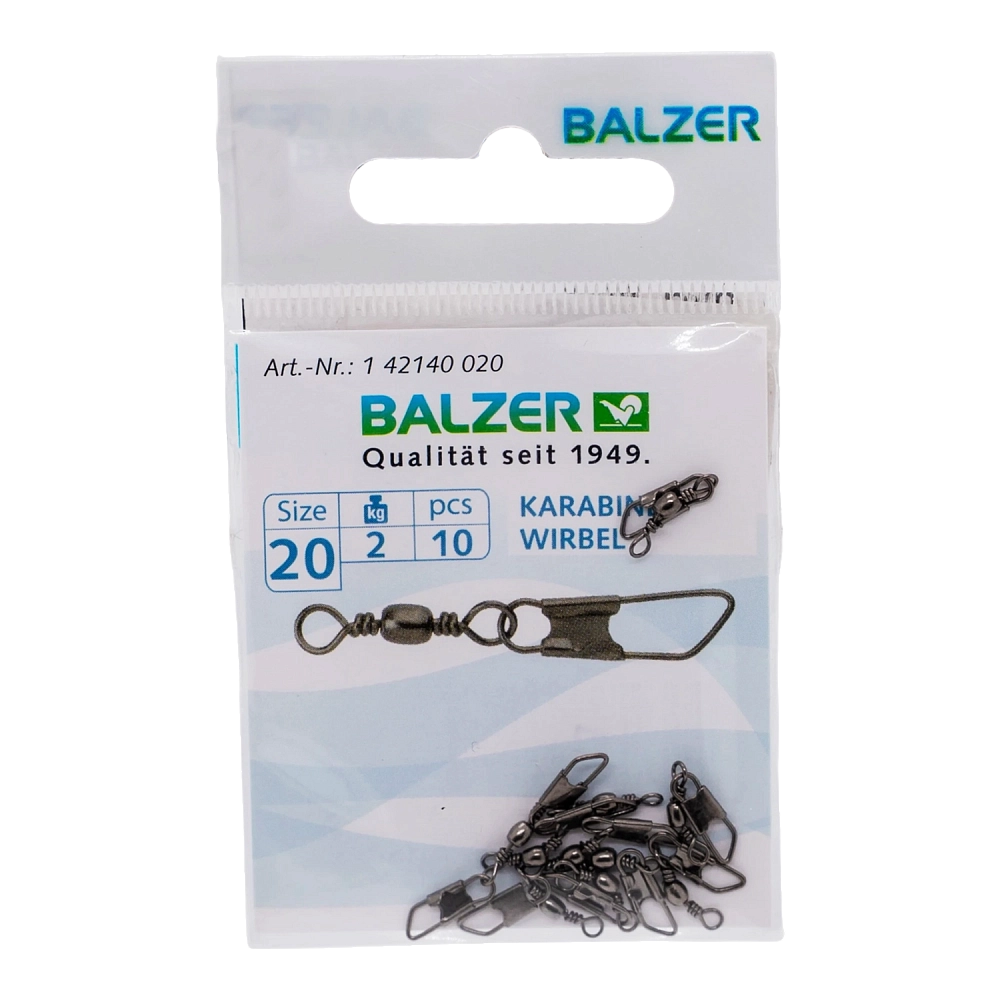 Карабин с вертлюгом BALZER #20 (уп.10 шт). Фото №1 Карабин с вертлюгом BALZER #20 (уп.10 шт). Фото №1