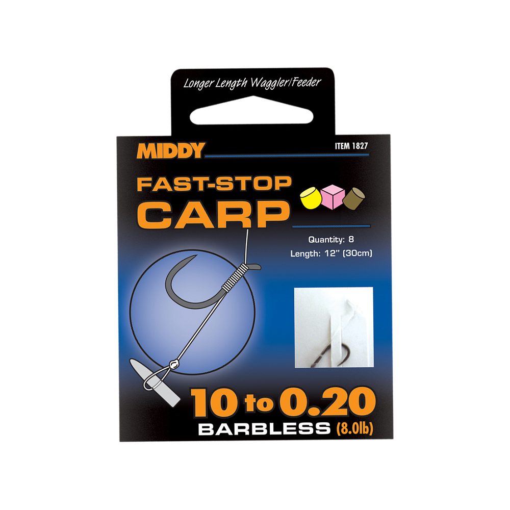 MIDDY Pellet H.T.N 14-0.18 Крючок с поводком (6шт). Фото №1