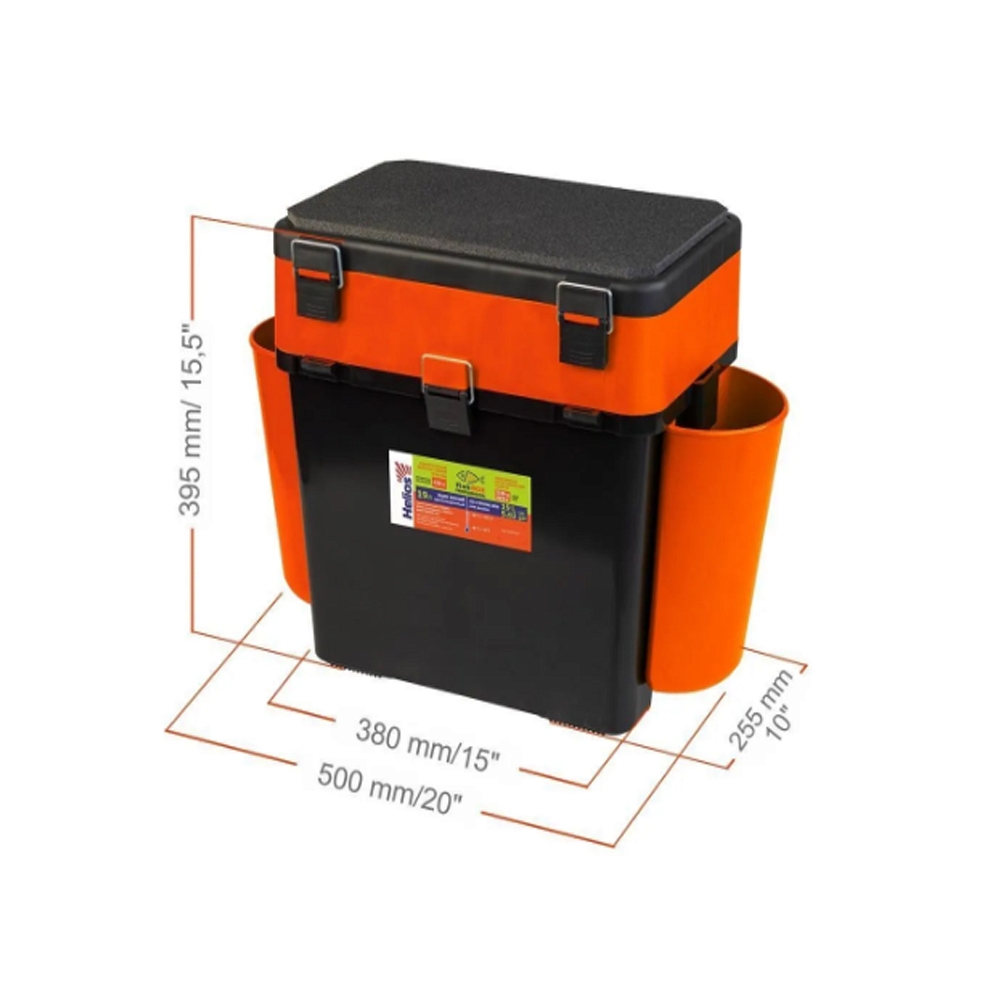 Ящик зимний FishBox 19л оранжевый Helios. Фото №3 Ящик зимний FishBox 19л оранжевый Helios. Фото №3