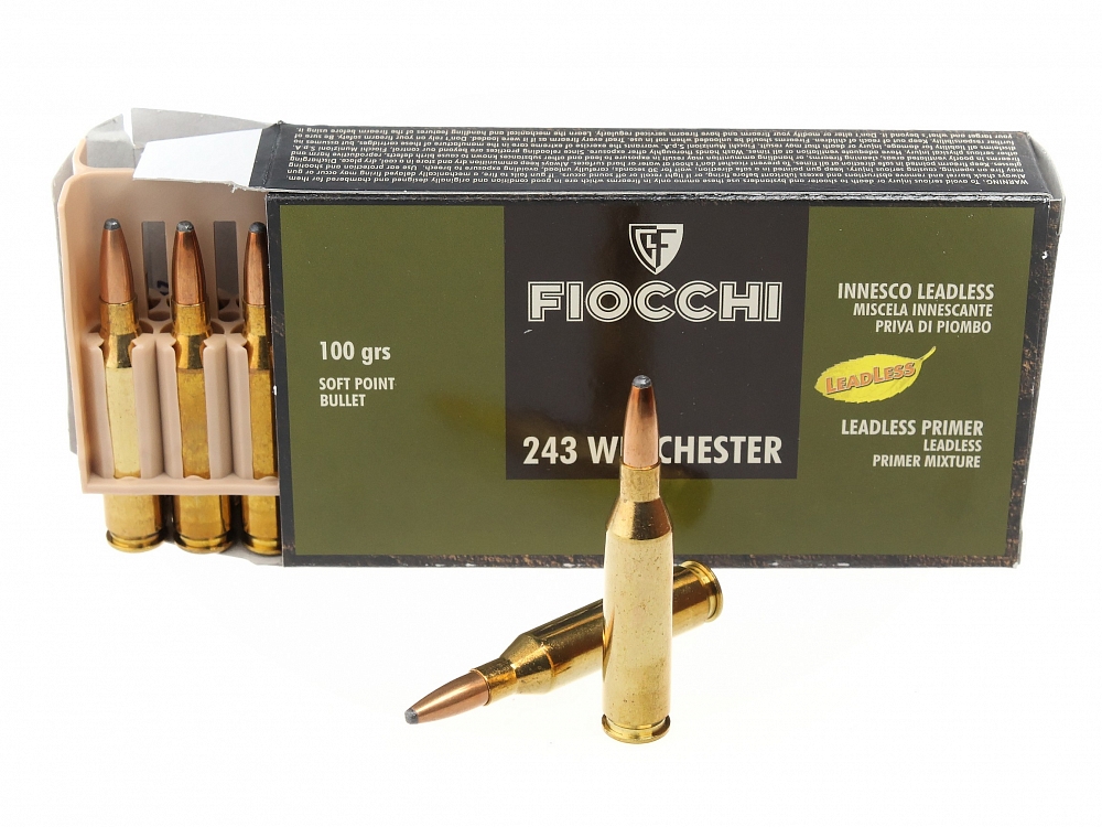 Патрон нарезной FIOCCHI калибр 243 WIN SP 6,5гр. 100 grn. (в пачке 20 шт.). Фото №1 Патрон нарезной FIOCCHI калибр 243 WIN SP 6,5гр. 100 grn. (в пачке 20 шт.). Фото №1