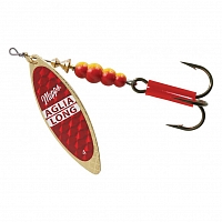Блесна вращающаяся Mepps Aglia Long Redbo №4, 17гр, цвет (Gold) золото