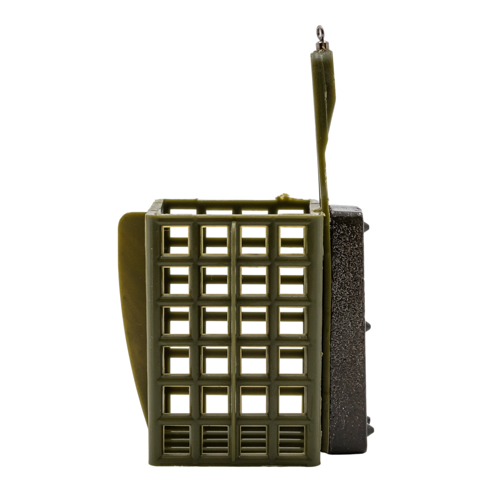 Кормушка фидерная Dunaev пласт. Vegas CUBE квадр сетч с дном, крыльями, вертл 60гр. Фото №1