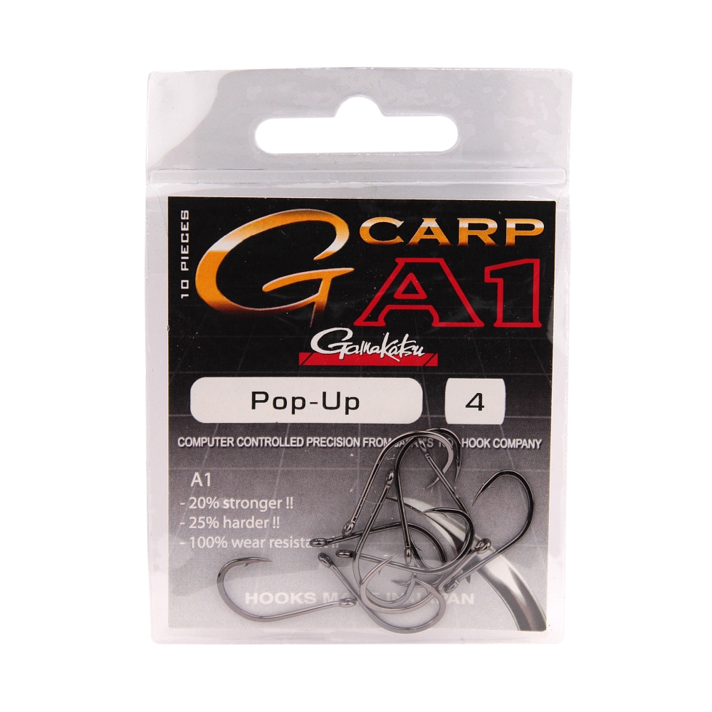 Крючок GAMAKATSU A1 G-Carp Pop Up №4 (10шт.). Фото №1