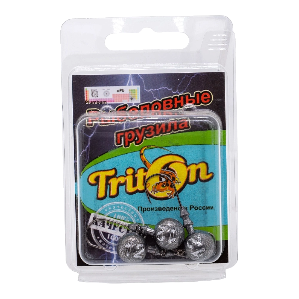 Джиг Головка Gamakatsu №1/0 никель 12гр TritOn (уп. 3шт). Фото №1
