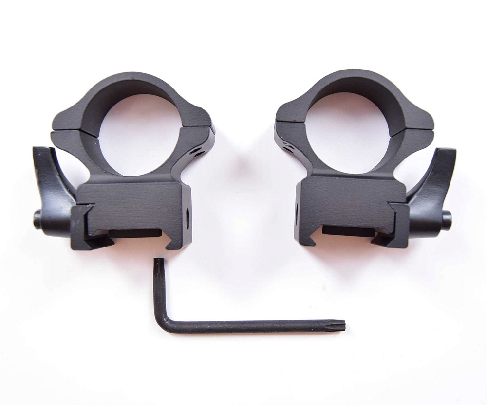 Кольца Weaver быстросъемные 25,4 мм, средние Silver. Фото №2 Кольца Weaver быстросъемные 25,4 мм, средние Silver. Фото №2