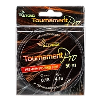 Леска ALLVEGA "Tournament pro" 0.18мм (50м) (4,16кг)  (прозрачная) (TPRO5018)