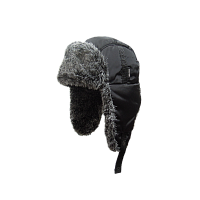 Шапка ушанка с мех.опушкой (курточная ткань, черный) (59-60) (Хольстер)
