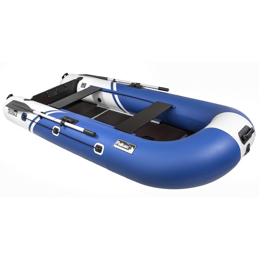 Лодка надувная ПВХ Пеликан 295 ТК River (синий/белый). Фото №1