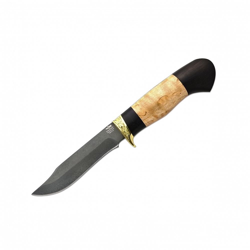 Нож МС Князь, клинок дамаск, рукоять береста, литье. Фото №1 Нож МС Князь, клинок дамаск, рукоять береста, литье. Фото №1