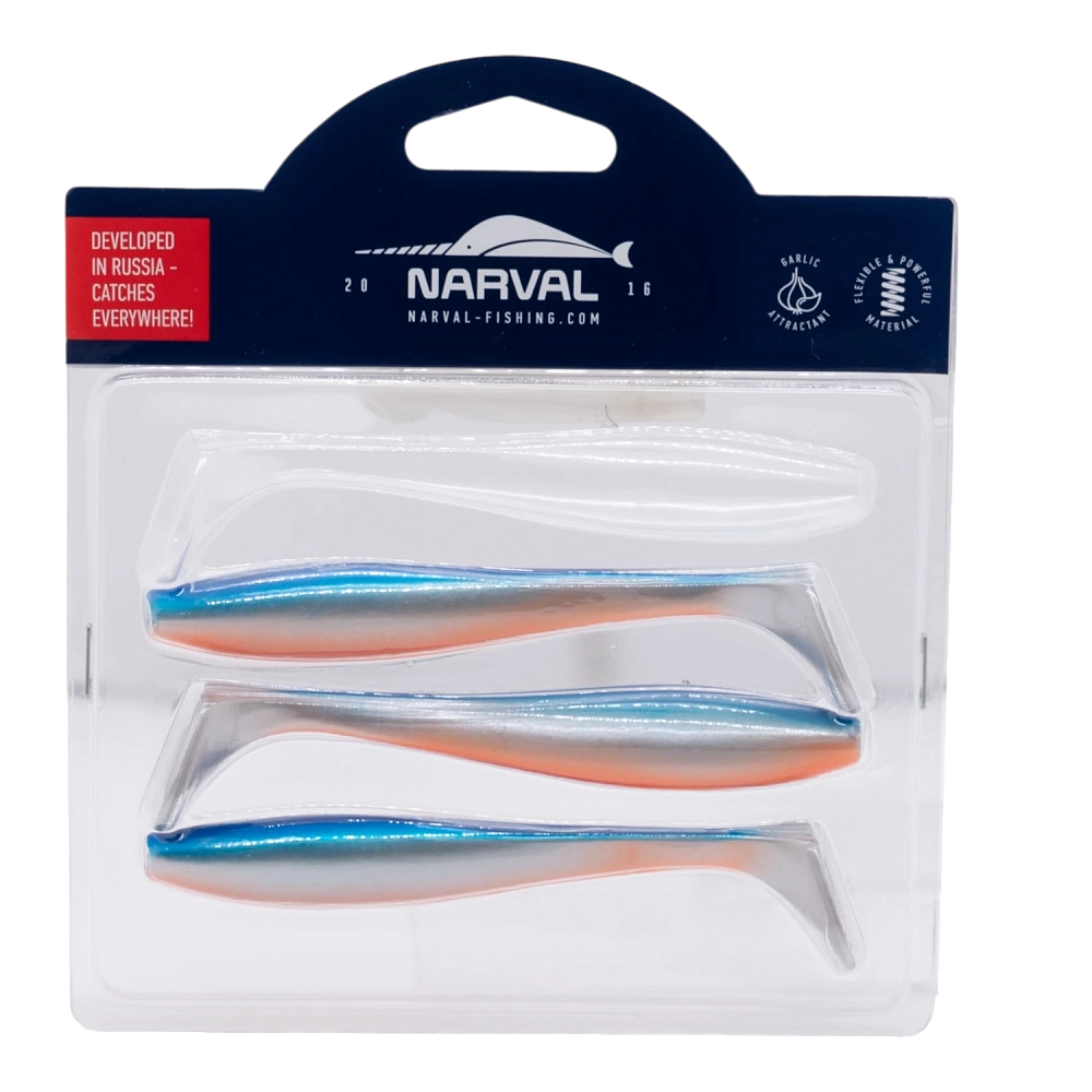 Мягкие приманки Narval Choppy Tail 12cm #001-Blue Back Shiner (4шт/уп). Фото №1 Мягкие приманки Narval Choppy Tail 12cm #001-Blue Back Shiner (4шт/уп). Фото №1