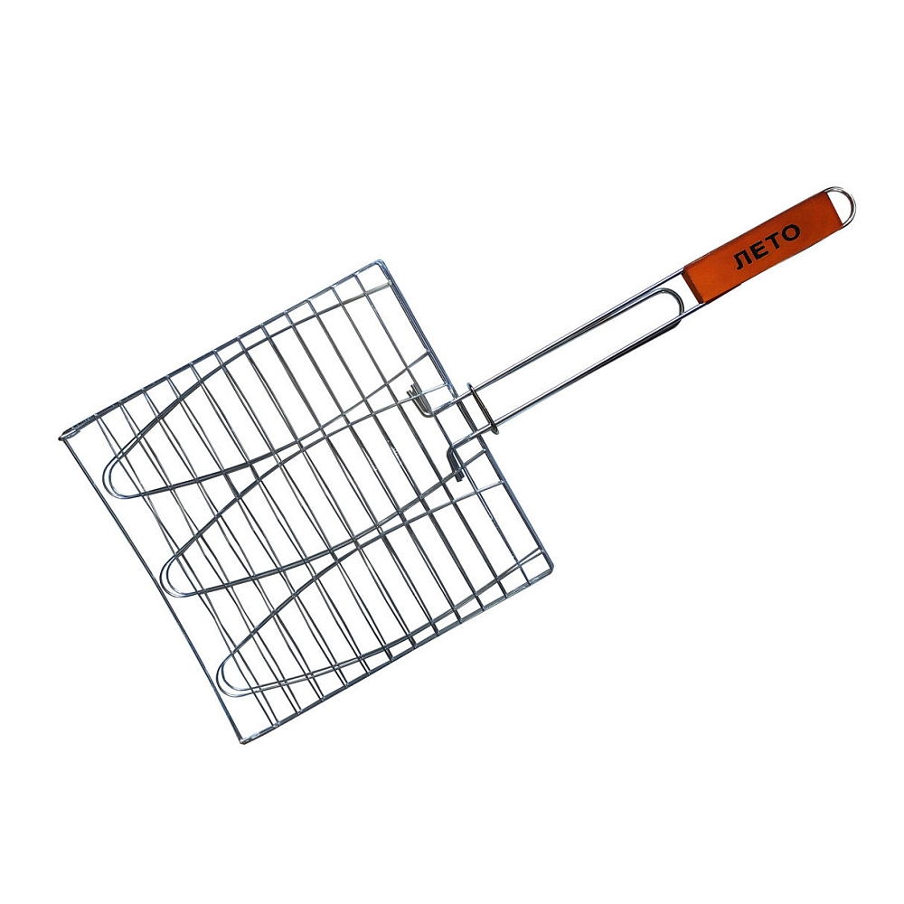 Решетка-барбекю для рыбы дерев. ручка 24*24см, 5703 (ТД Метиз). Фото №2