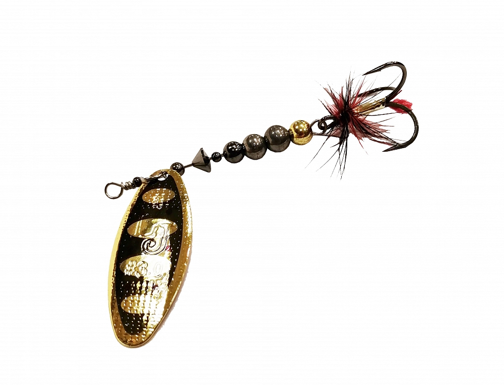 Блесна вращающаяся Lucky John Shelt Blade Tungsten Body №3, 15гр, цвет (001). Фото №2