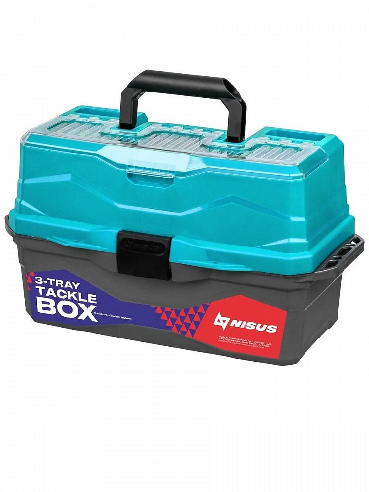 Ящик для снастей Tackle Box трехполочный NISUS бирюзовый (N-TB-3-Т). Фото №1 Ящик для снастей Tackle Box трехполочный NISUS бирюзовый (N-TB-3-Т). Фото №1