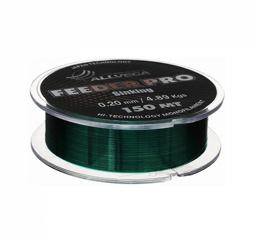 Леска плетеная ALLVEGA FEEDER PRO SINKING 0.25мм (150м) (7.55кг) (темно-зеленая). Фото №1