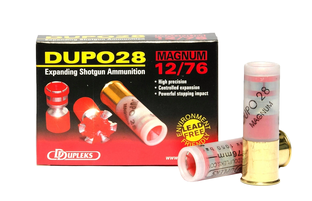 Патрон DDupleks 12/76 пуля Dupo 28гр.(в пачке 5 шт.) (в коробке 230 шт.). Фото №2