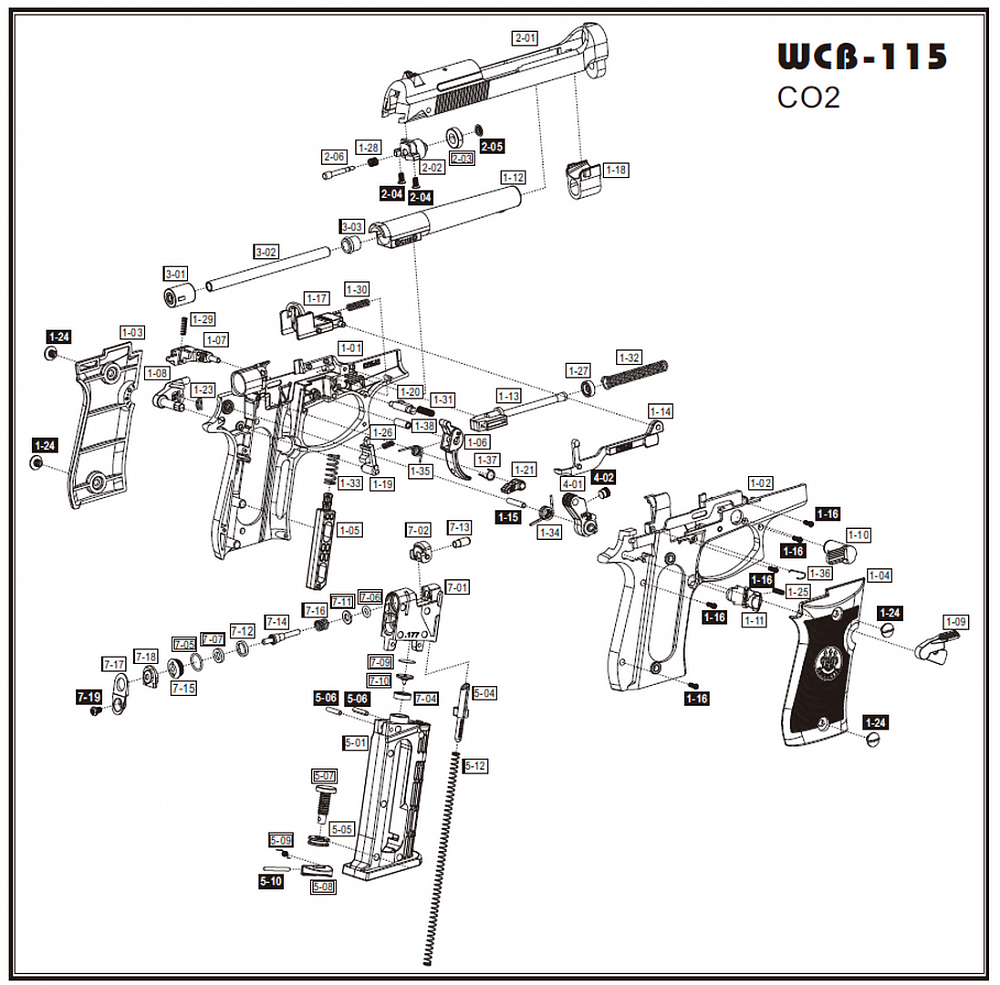 Направляющее кольцо для Beretta M84. Фото №1