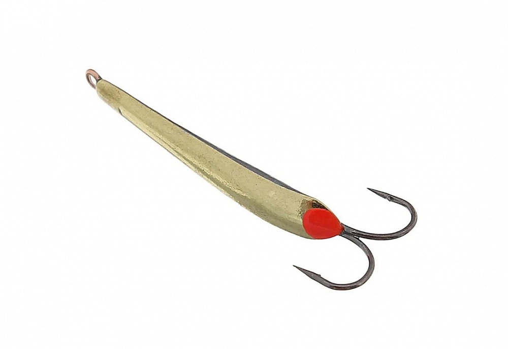 Блесна зимняя "Гвоздик"(М) 1,6гр. (латунь+CH) 2 крючка. (пирс) (10шт). Фото №1