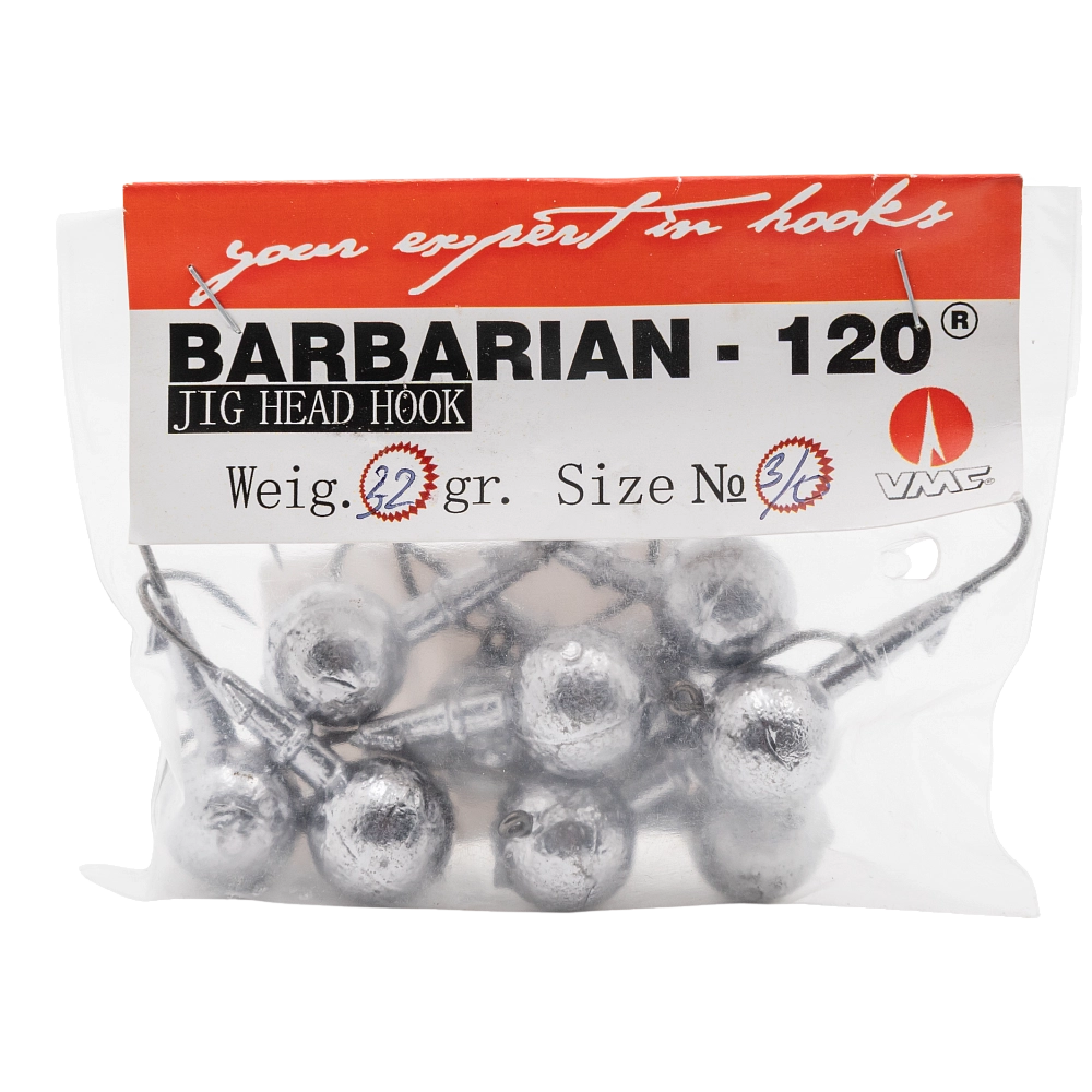 Джиг-головка шар крючок BARBARIAN-120 вес 32 гр. крючок № 3/0. Фото №3 Джиг-головка шар крючок BARBARIAN-120 вес 32 гр. крючок № 3/0. Фото №3