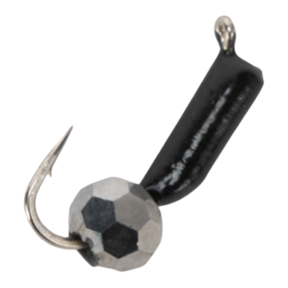 Мормышка вольфрамовая Trye Weight черная "Гвоздешарик" d1,5мм многогранный, серебро (10шт). Фото №1 Мормышка вольфрамовая Trye Weight черная "Гвоздешарик" d1,5мм многогранный, серебро (10шт). Фото №1